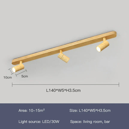 Lustre LED moderne imitation bois pour intérieur — LZ4X9Q2F