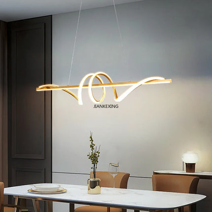 Suspension LED rotative avec télécommande pour décoration intérieure — LZ4X9P