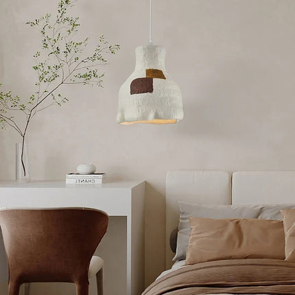 Lustre suspension nordique design wabi sabi pour éclairage décoratif café — LZ4G7X