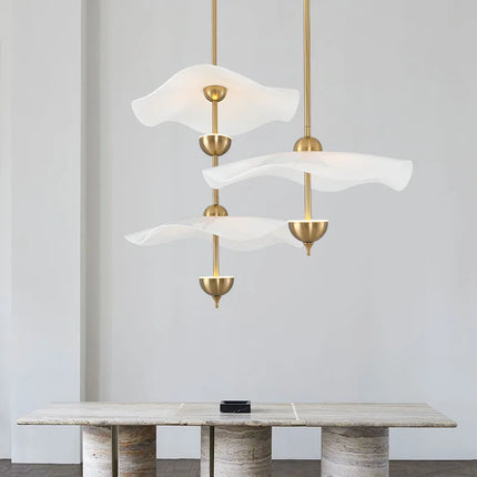 lustre créatif nordique en forme de lotus pour décoration intérieure