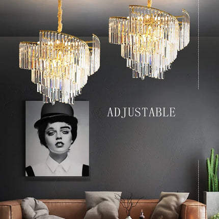 Lustre en cristal dimmable pour ambiance élégante — LZ4G7XQ