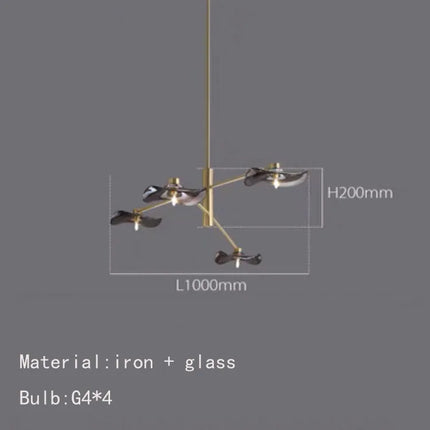 Lustre suspension en verre avec ampoule G4 et hauteur réglable — LZ4X9P