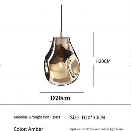 Suspension design moderne simple créatif en verre led nordique macaron
