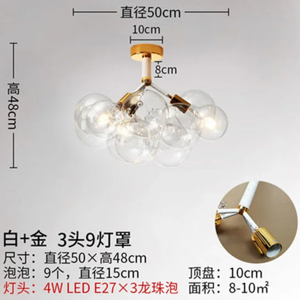 Lustre en verre à bulles pour décoration intérieure — LZ4X9P2