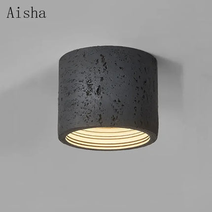 Plafonnier LED en résine style nordique wabi-sabi pour intérieur — LZ4X9M