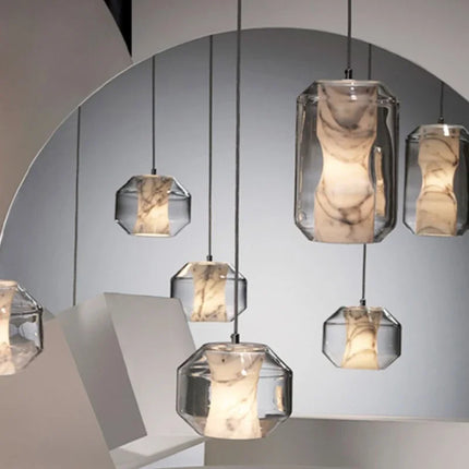 Lustre en verre naturel style nordique pour intérieur — LZ4X9P2