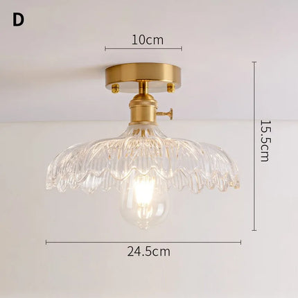 Lustre vintage japonais en verre pour balcon et entrée — LZ4M9Q2