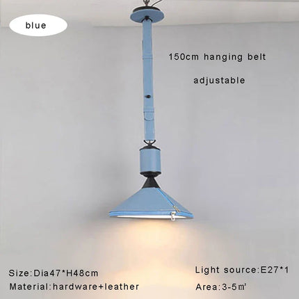 Lustre LED moderne avec ceinture en cuir pour décoration intérieure — LZ4X9P