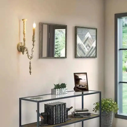 Applique murale vintage en bois vieilli style loft rétro américain — LZ4X9Q2