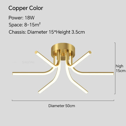 plafonnier led moderne avec télécommande pour décoration intérieure