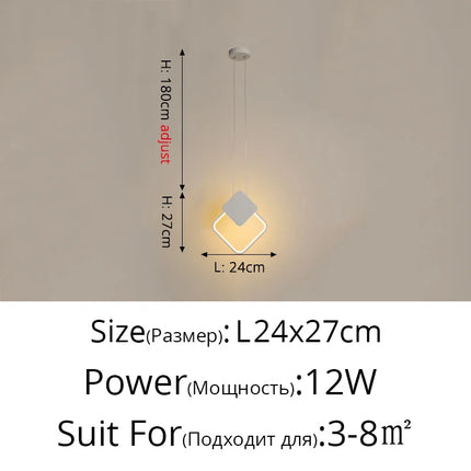 suspension led moderne pour éclairage intérieur design élégant