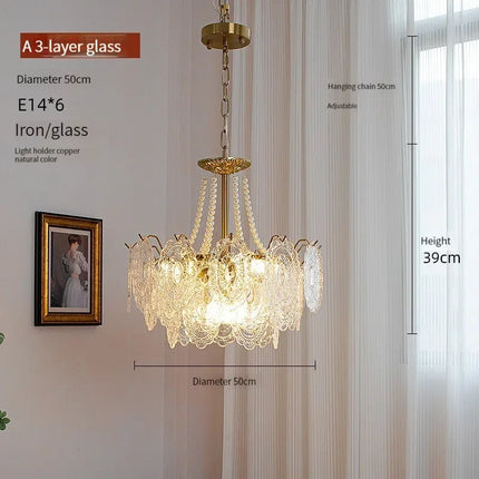 Lustre en verre clair pour intérieur élégant — LZ4X9P