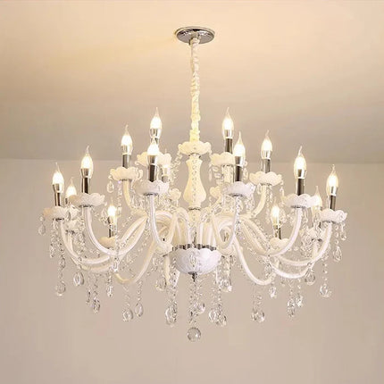 Lustre suspension tube incurvé en verre style nordique cristal — LZ4X7Q9