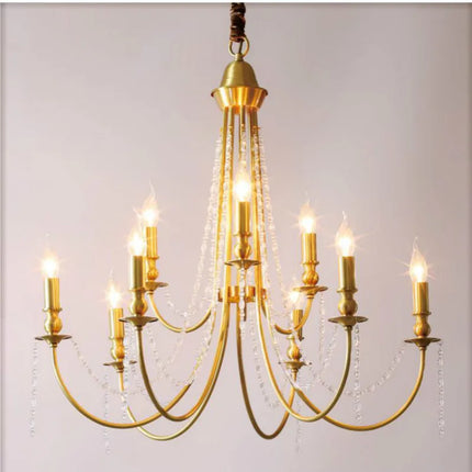 Lustre moderne en laiton pour éclairage intérieur élégant — LZ4X9P