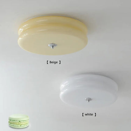 Plafonnier rétro en verre crème pour chambre à coucher — LZ4X9M