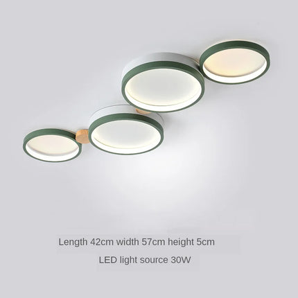 plafonnier moderne en bois avec éclairage led intérieur