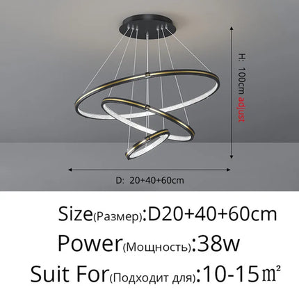 lustre moderne à gradation pour éclairage intérieur élégant