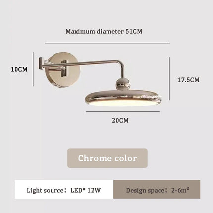 Applique murale LED nordique pliable pour salon et chambre — LZ4X9T2