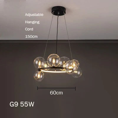 Lustre en verre moderne à bulles pour intérieur élégant — LZ4X9P