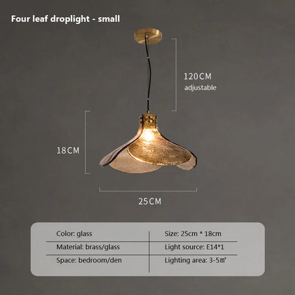 Lustre rétro en verre forme fleur pour ambiance élégante — LZ4X9P2