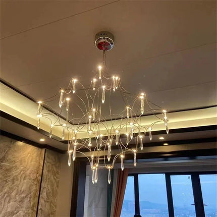 Lustre en cristal effet cube d'eau pour décoration intérieure — LZ4P9XJ