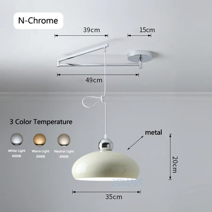 Suspension LED moderne à bras oscillant mobile — LZ4X7Q9
