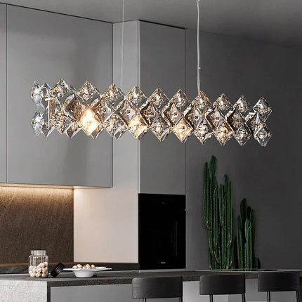 Lustre en cristal au design minimaliste pour intérieur élégant — LZ4X9P2