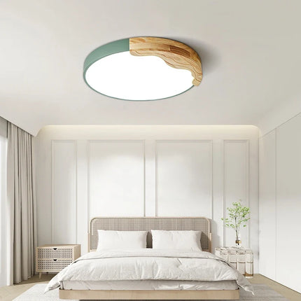 Plafonnier LED encastrable rond style nordique romantique macarons — LZ4X9P2
