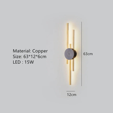 Applique murale LED en laiton minimaliste pour allée et restaurant — LZ4X9T1