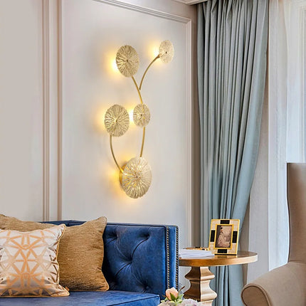 Applique murale LED dorée au design moderne pour décoration intérieure — LZ4X9T