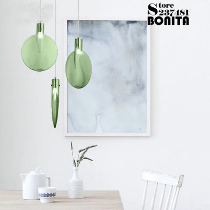 Suspension en verre avec abat-jour raquette de tennis design lumineux — LZ4X9P