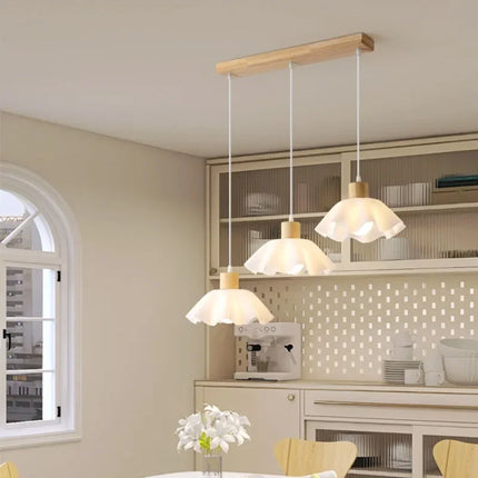 Plafonnier LED décoratif style nordique rétro japonais en forme de fleur — LZ4QJ7M