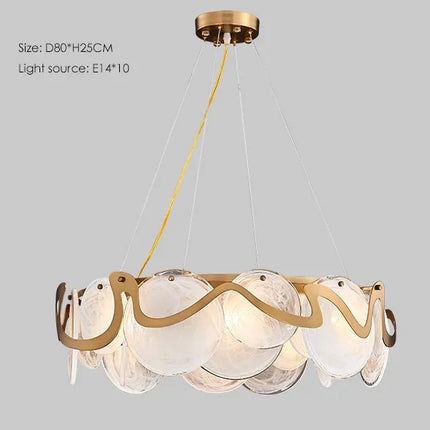 Lustre suspension en verre pour salon au style post-moderne — LZ4X9T2