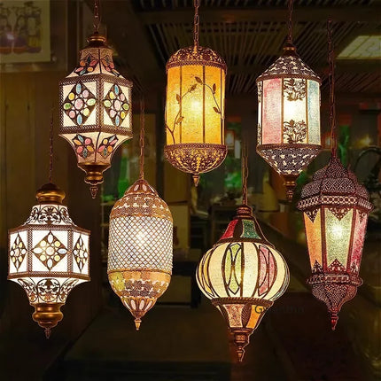 Lustre suspension décoratif style asiatique pour intérieur bohème — LZ4N7Q2
