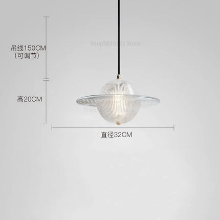 Lustre LED en verre style nordique soucoupe volante — LZ4P9XJ