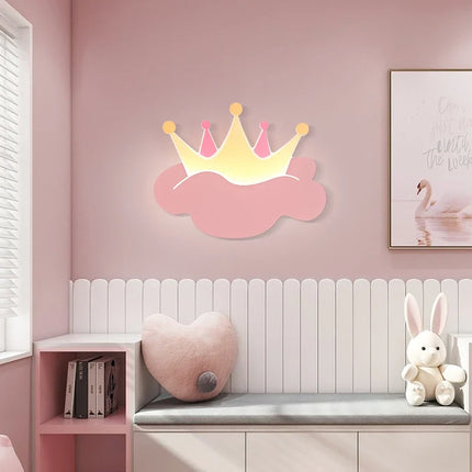 Applique murale en forme de couronne avec télécommande pour chambre enfant — LZ4X9T