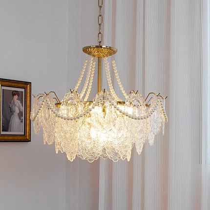 Lustre en verre clair pour intérieur élégant — LZ4X9P
