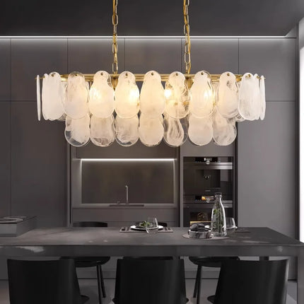 Suspension en verre gourde à motifs nuages style franco-américain — LZ4X9P
