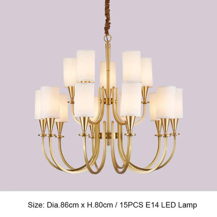 Lustre suspension nordique style rural en cuivre — LZ4X9T1