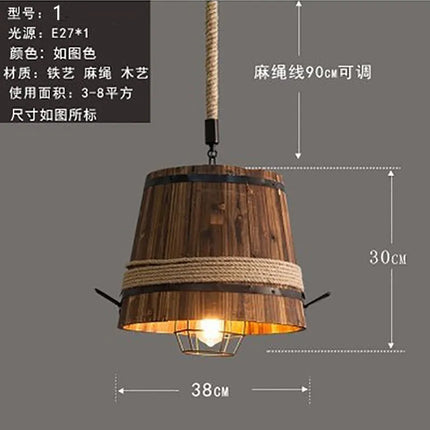 Suspension en bois style nordique pour cafés, bars et restaurants — LZ4X9T2
