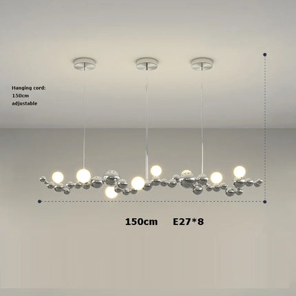 lustre led design moléculaire à intensité variable tendance 2024