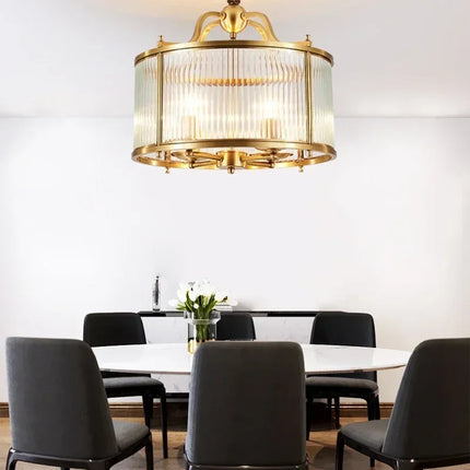 Plafonnier en verre et cuivre doré au design moderne pour intérieur — LZ4X9T