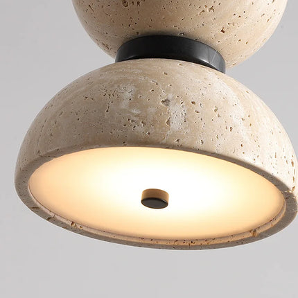Lampe de chevet en travertin au style japonais wabi-sabi moderne — LZ4X9T2