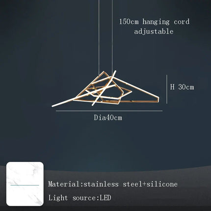 Lustre suspension géométrique en silicone pour décoration moderne — LZ4X9P