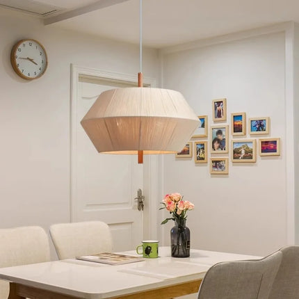 Lustre suspension en fil de coton style nordique wabi sabi — LZ4X9M2