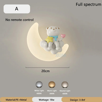 Applique murale design animal pour protection des yeux fille — LZ4X9T2