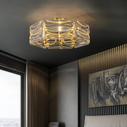 Lustre LED cuivre au style nordique pour décoration intérieure — LZ7FQ2