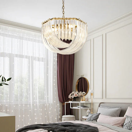 Lustre LED en verre au design moderne pour restaurant et hôtel — LZ4X9P