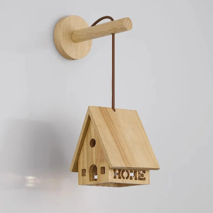 Applique murale en bois massif style chalet pour chambre enfant — LZ4D7Q9