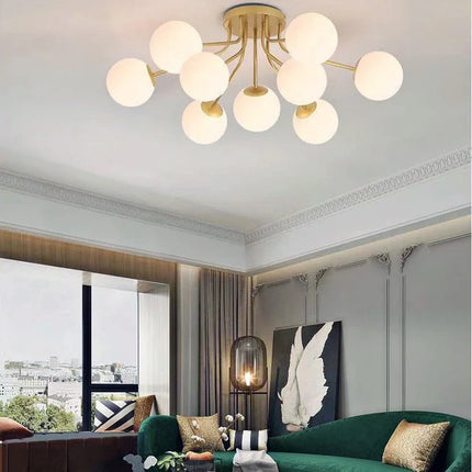 Suspension lustre LED boule de verre pour éclairage direct — LZ4X9P